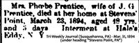 Prentice, Mrs. Phoebe